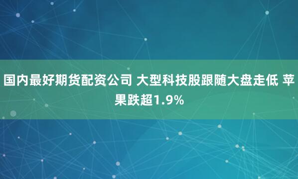 国内最好期货配资公司 大型科技股跟随大盘走低 苹果跌超1.9%